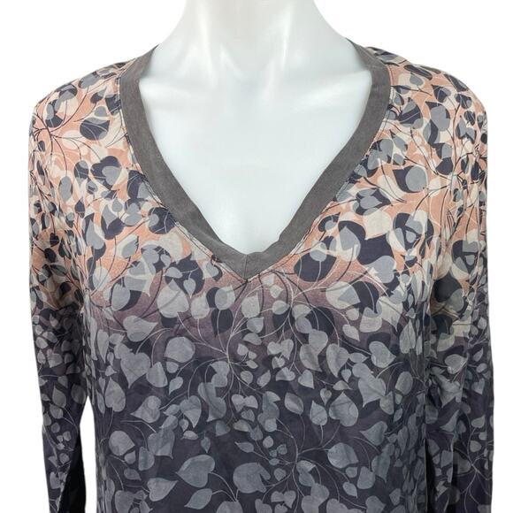 Johnny Was Multicolor 100% Silk Floral V Neck Long Sleeve Mini Dress Size XS - Picture 3 of 6